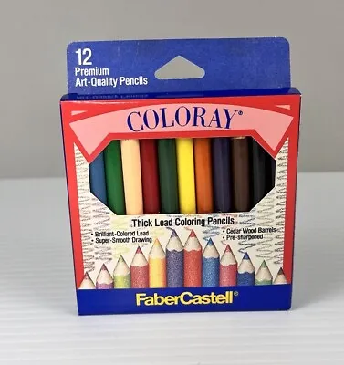 Faber Castell Coloray 12 Super Smooth Drawing Pencils U.S.A. NEW! • $9.79