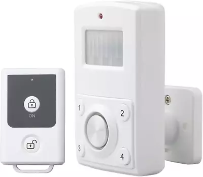 Mini Motion Sensor Alarm For GarageShed. Loud 130Db Siren. Remote Control Indoo • $33.84