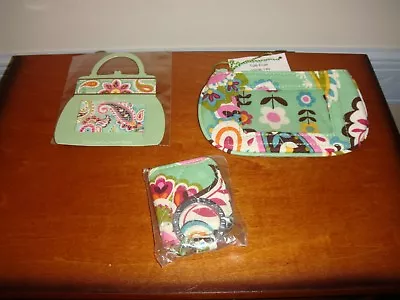 Vera Bradley Tutti Frutti Clip Zip ID Hair Pins And Mirror Mirror Keychain • $33.99