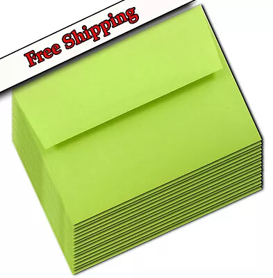 Lime Green A7 70lb 5-1/4 X 7-1/4 Premiere Envelopes For Up To 5  X 7  Inserts • £10.71