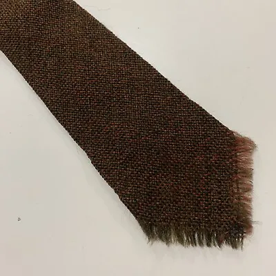 £10 • Buy Croyde Weavers Mens 100% Wool Tie - Red And Green Skinny