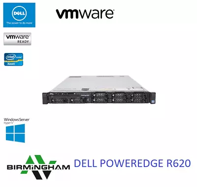 DELL R620 Server Dual Xeon E5-2640 12Cores 128GB RAM H710 1U RACK 8 BAY 2.5 • £299.99