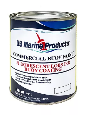 Fluorescent Lobster Buoy Paint Rocket Red QUART By US Marine Products LLC • $29.45