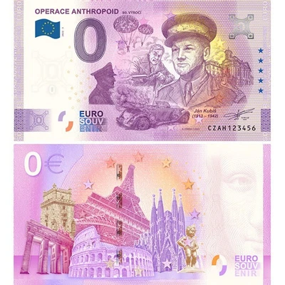 £7.87 • Buy 0 Euro Souvenir Banknote  Operace Anthropoid  2022 UNC