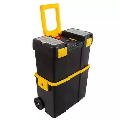 Stalwart Portable Tool Box With Wheels - Stackable 2-in-1 Tool Organizers • $32.89