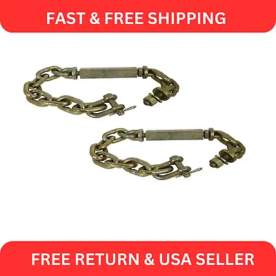 2 Universal 3 Three Point Hitch Chain Stabilizer Turnbuckle Sway • $62.99