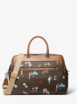 Michael Kors Ladies Weekender Duffle Travle  Bag -Large Jet Set Girls Logo Print • $260