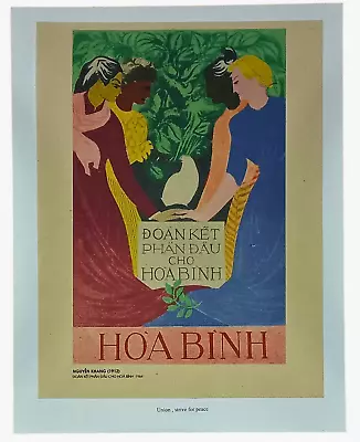 Vietnam War Propaganda Poster Unite Want Peace Worldwide From All 4 Continents • $42.99