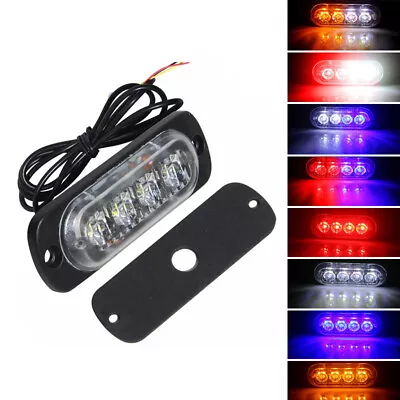  4 Pack LED Strobe Lights Kit Side Marker Grille Flash Emergency Warning Blue • $20.13