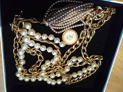 CHANEL - Collectors! Vintage Belt With Large Pearls Medallion And Pearl Tassel! • £1275