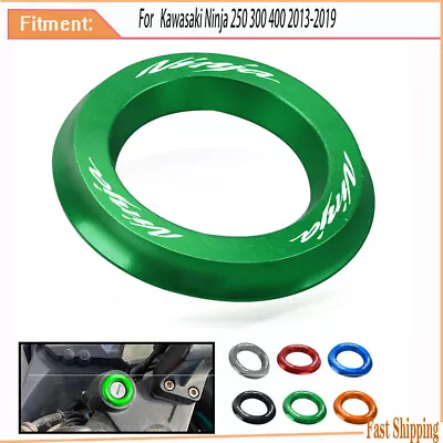 For Kawasaki Ninja 250 300 400 2013-2019 CNC Ignition Key Hole Ring Switch Cover • $13.99
