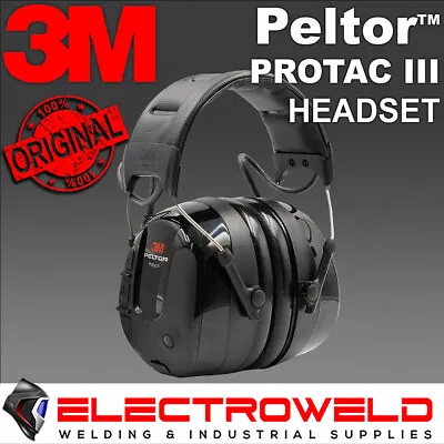 3M PELTOR ProTac III 3 Standard Headset Headband Earmuffs Ear Muffs MT13H221A • $179.95