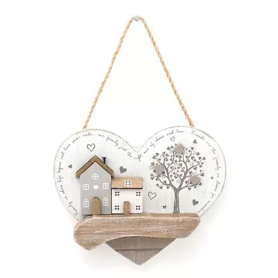 16cm 3D Wall Art Family Home Decor Wooden Hanging Wall Sign • £8.99