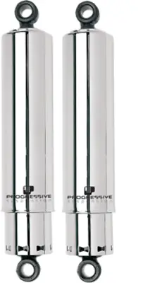 Progressive 412 Chrome 11  Heavy Duty Covered Rear Shocks For 91-17 Harley Dyna • $371.65