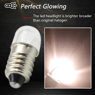 E10 2835 LED Screw Socket Interior Flashlight Torch Bulb Lamp Warm/ White • $10.99