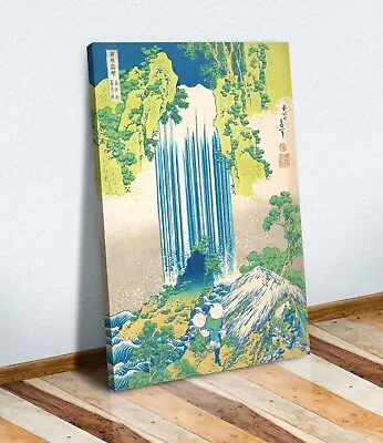 £15.29 • Buy Hokusai Yoro Waterfalls CANVAS WALL ART CANVAS ARTWORK PRINT PICTURE Japanese