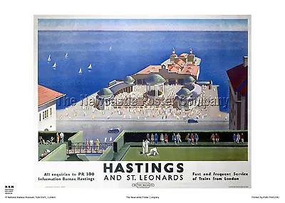 £19.99 • Buy Hastings Sussex Retro Vintage Railway Travel Poster Art Advertising Holiday 