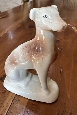 Vintage Ceramic Greyhound Whippet Figurine Sitting Dog 4.5” Gwalior • $18