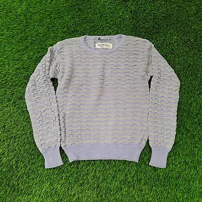 Vintage 90s Bobbie-Brooks Wavy Striped Sweater Womens XS 16x21 Lavander Gray • $30.80