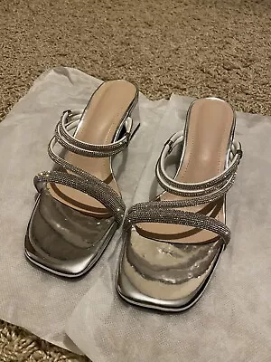 Diamond Rhinestone Heel Shoes Brand New - Size 4 Christmas • £14.99