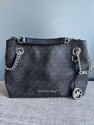 Black Michael Kors Handbag With Chain Straps • $29.99