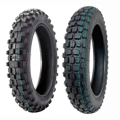TIRE SET: Front 2.50-10 And Rear 3.00-10 Knobby Tread For Trail Off Road Dirt • $70.90
