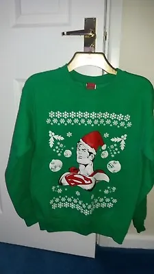Superman Christmas Novelty Jumper Sweater Xmas Size Small New With Tags Uk • £12.95