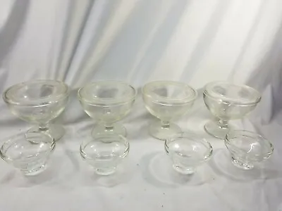 Vintage Crystal Shrimp Cocktail Servers With Inserts And Caps Set Of Four • $32