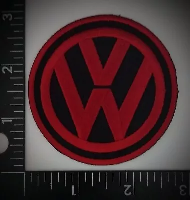 VOLKSWAGEN VW High Quality PATCHES Iron / Sew RED And Black Fast Shipping W/TRK# • $14.69