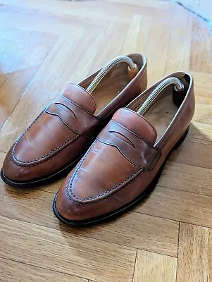 Joseph Cheaney 'Arran' Loafers UK 8.5 F Antique Tan Brown Leather.  • £40
