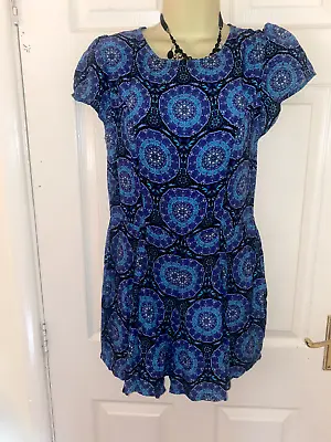 Motel Pretty Blue Playsuit  Size  12  Holiday • $8.70