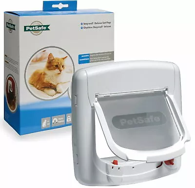 Cat Flap Petsafe Staywell Deluxe 4 Way Locking Cat Door Manual Magnetic • £32.99