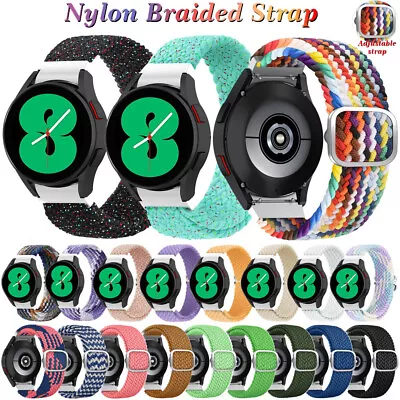 Adjustable Strap For Samsung Galaxy Watch 4 40/42/44/46mmBraided Nylon Band • $11.89