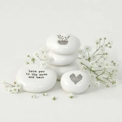£5.95 • Buy East Of India Porcelain Pebbles Inspirational Sentiments Gift Token Favours Xmas