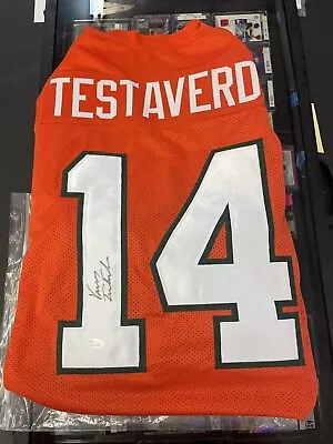 Vinny Testaverde #14 Custom Sewn Autographed Miami Hurricanes Jersey JSA • $49.99