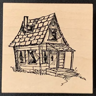 Art Impressions Old Country Wood Cabin House Rubber Stamp L-1707 • $9.99