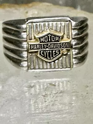 Harley Davidson Ring Biker Motorcycle Band Size 9.25 Sterling Silver Men • $98