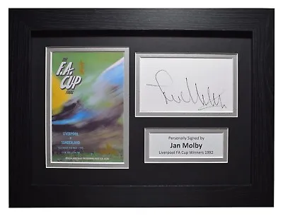 Jan Molby Signed A4 Framed Autograph Photo Display Liverpool FA Cup 1992 COA • £39.99