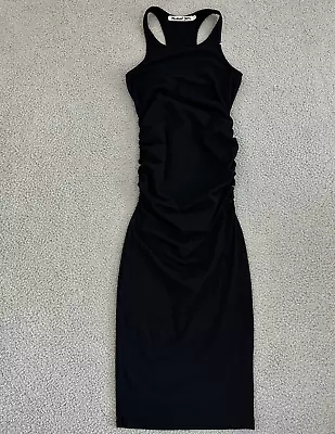 Michael Stars Maternity Maxi Dress Womens Medium Black Racerback Bodycon • $12.99