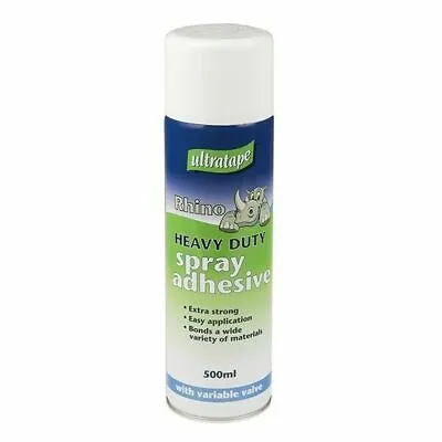 Ultratape Rhino Heavy Duty Spray Repair Carpet Leather Tile Upholstery Adhesive • £7.89