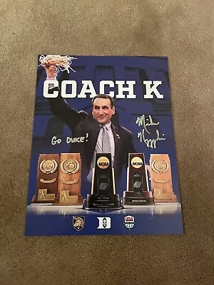 Mike Krzyzewski Coach K Autographed Photo Duke Blue Devils 8.5x11 Go Duke • $69.99