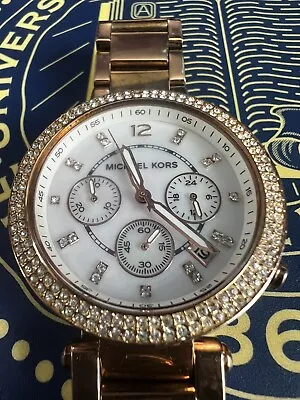 Michael Kors Parker Rose Gold Ladies Oversized 39mm Chronograph Watch (MK5491) • $40