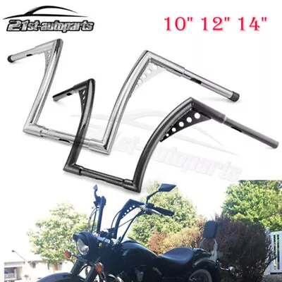 10  12  14  Rise APE Hanger Handlebar 1-1/4  DNA Monster Fat Bars Fit For Harley • $89.98