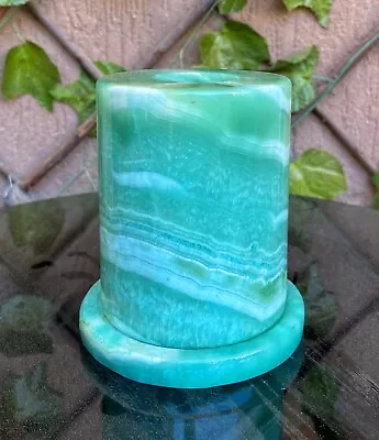 Egyptian Alabaster Marble Candle Holder - Nature's Radiant Glow - Relaxing-Onyx • $149