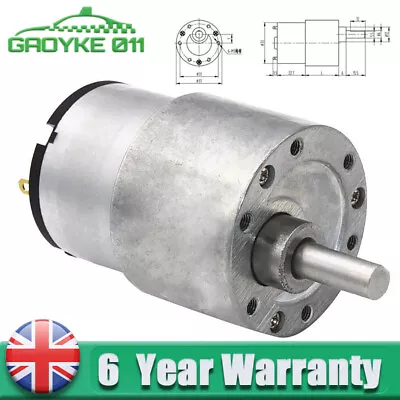 DC 12V 7RPM Gear Motor High Torque Electric Micro Speed Reduction Geared Motor • £10.91