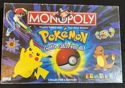 Hasbro Pokemon Collector's Edition Monopoly  1999 Vintage Near Complete Read • $35