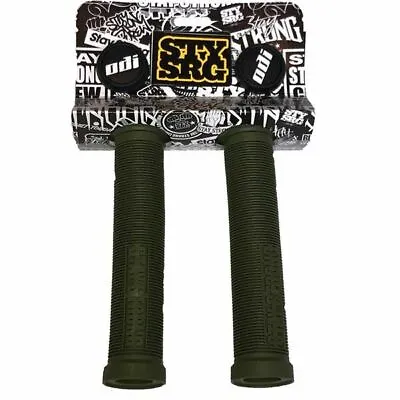 ODI Stay Strong Lion Heart BMX / Scooter Grips 143mm - Army Green • £13.94