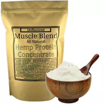 Hemp Protein Powder Concentrate Raw Vegan 100% Pure Unflavored Muscle Blend • $23.95