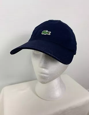 Lacoste Mens Casual Small Crocodile Baseball Blue Strapback Cap Hat • $44.95