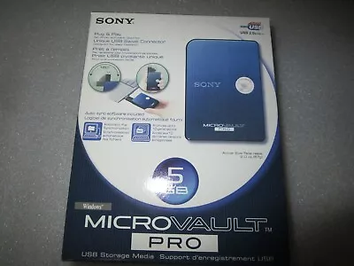 Sony MicroVault Pro 5 GB For Windows - USB Storage Media - New In Sealed Box • $99.99